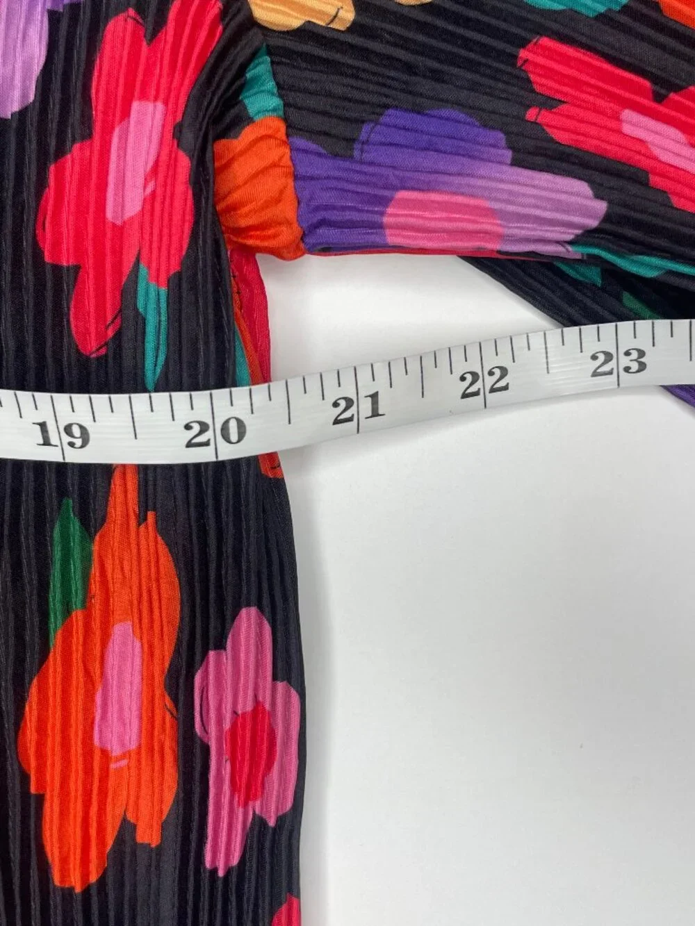 70s Retro Psych Floral Plisse Pleated 2 Piece Matching Pants Set M